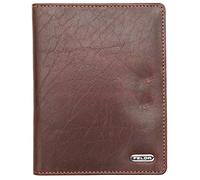 FELDA Passport Wallet Travel Wallet Family Passport Holder RFID Blocking Passport Cover Travel Document - Genuine Leather Passport Holder - RFID Protection and 6 Card Slots - Dark Leather