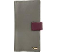 Felda Womens Genuine Soft Leather Purse - RFID Protection and Credit Card Holder - Grey Multi