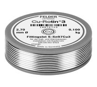 Felder 14972710 Cu-Rotin Solder Lead-free Sn97Cu3 0.100 kg 2.7 mm