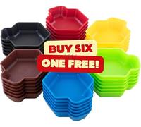 Feldherr 36 pcs value pack SHELL - 36 colored token trays for board game accessories, tokens, meeples and other small items