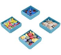 Feldherr 4 pcs value set FoldTray - Foldable token tray for board game accessories - space-saving token bowl - transports flat - for game materials and craft supplies