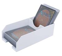Feldherr card deck holder with discard compartment for a card deck in Standard Card Game Size (compatible with e.g. Magic the Gathering), Color:White