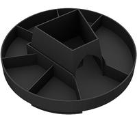 Feldherr CAROUSEL compatible with Flügelschlag - Rotatable token tray for the game table - 7 compartments for food tokens, eggs, bird cards - Easy access - 3D72Set, Color:Black