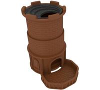 Feldherr Dice Tower: Castle of Mystery - Extendable dice tower compatible with HeroQuest - Space-saving & flexible - For dice up to 16 mm - Foldable for easy transport, Color:Brown
