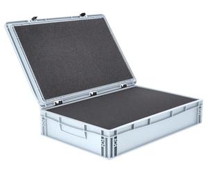 Feldherr Euro Box Set with Hinged Lid and Pick and Pluck Foam, compatible with Auer Euro Box Set, storage and organization, modular foam insert, hinged lid box (EB13Set)