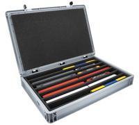Feldherr Eurobox 60 x 40 cm Set for model railway - H0 scale - 7 compartments - foam insert for upright storage - compact transport for locomotives and wagons