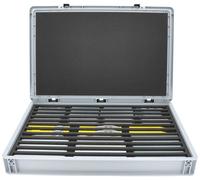 Feldherr Eurobox 60 x 40 cm Set for model railway - N scale - 12 compartments - foam insert for upright storage - compact transport for locomotives and wagons