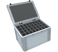 Feldherr Eurobox Set for Tabletop Miniatures - Stackable Storage and Transport Box with Foam Inserts for 88 Figures + Pick & Pluck Foam for Large Models