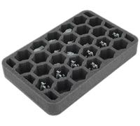 Feldherr foam tray compatible with BattleTech miniatures - 33 compartments for small Mechs, Tanks and Elementals - Protection and organization - HS040A058