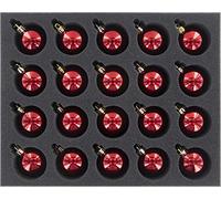 Feldherr FS060A008 foam tray compatible with 20 Christmas baubles diameter 50 mm with crown