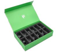 Feldherr Magnetic Box green compatible with Kill Team: Sanctifiers - Transport and storage solution with foam insert for 12 miniatures - secure protection for painted models