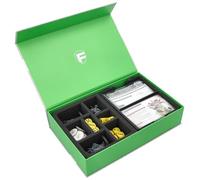 Feldherr Magnetic Box green compatible with Warhammer Age of Sigmar - 1 card holder for warscroll cards (70 x 121 mm format)+ foam insert for miniatures, dice and accessories, Color:Black