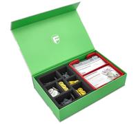 Feldherr Magnetic Box green compatible with Warhammer Age of Sigmar - 1 card holder for warscroll cards (70 x 121 mm format)+ foam insert for miniatures, dice and accessories, Color:Cherry Red