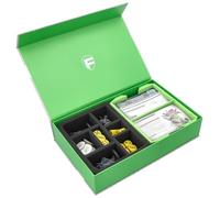 Feldherr Magnetic Box green compatible with Warhammer Age of Sigmar - 1 card holder for warscroll cards (70 x 121 mm format)+ foam insert for miniatures, dice and accessories, Color:Green