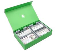 Feldherr Magnetic Box green compatible with Warhammer Age of Sigmar - 2 card holders for up to 600 Warscroll Cards in 70 x 121 mm format - compact storage, safe transport, Color:Grey