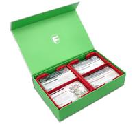 Feldherr Magnetic Box green compatible with Warhammer Age of Sigmar - 2 card holders for up to 600 Warscroll Cards in 70 x 121 mm format - compact storage, safe transport, Color:Cherry Red