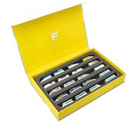 Feldherr Magnetic Box yellow compatible with Z-Shorty model railway - 5 compartments - foam insert for horizontal storage - transport solution for models and chassis