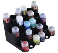 Feldherr Paint Rack compatible with 28 Citadel paint pots (12 ml / 18 ml / 24 ml), Color:Black