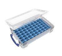 Feldherr paint rack compatible with 4L Really Useful Box - 56 Paint Bottles, Color:Sky Blue, Really Useful Boxes:Box 4 l included