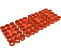 Feldherr paint rack set compatible with 4L Really Useful Boxes - 56 Citadel Paint Pots (18ml / 24ml), Color:Orange, Really Useful Boxes:without box