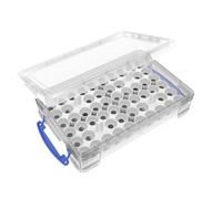 Feldherr paint racks + token trays compatible with 4L Really Useful Boxes - 56 Citadel Paint Pots (12 ml) + game material, Color:White, Really Useful Boxes:Box 4 l included
