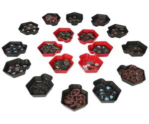 Feldherr SHELL Set compatible with Darkest Dungeon: The Board Game - 18 token trays for sorting token and game material on the tabletop