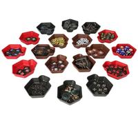 Feldherr SHELL token tray set compatible with Resident Evil: The Board Game - 18 Token holder for sorting tokens, dice + small game material on the tabletop