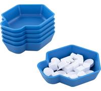 Feldherr SHELL value pack - 6 single-colored token trays for board game accessories, tokens, meeples and other small items, Color:Sky Blue