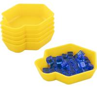 Feldherr SHELL value pack - 6 single-colored token trays for board game accessories, tokens, meeples and other small items, Color:Yellow