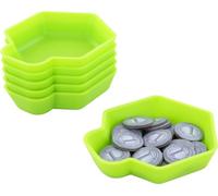 Feldherr SHELL value pack - 6 single-colored token trays for board game accessories, tokens, meeples and other small items, Color:Green