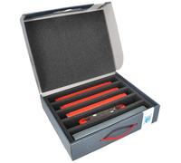 Feldherr Storage Box FSLB075 for model railway locomotives, wagons and vehicles - 5 slots for H0 gauge vertical, Amount:2 pcs.
