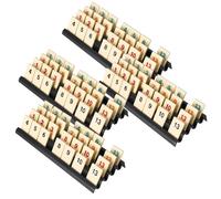 Feldherr Tile Holder for Compatible with Rummikub - 25 cm Tile Rack with 4 Rows, Durable Injection-Molded Plastic, Stackable, Easy to Grip, Multiple Colors