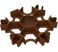 Feldherr Token Tray compatible with Dorfromantik: The Board Game - Task tiles + Task markers, Color:Brown