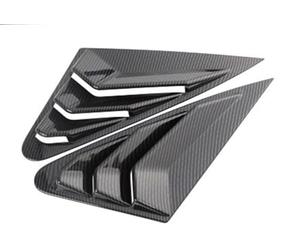 FELEA Car Rear Side Window Louvers For Audi A4 B9 2017 2018 2019 Triangular Window Glass Blinds Exterior Accessories,B-carbon fiber pattern