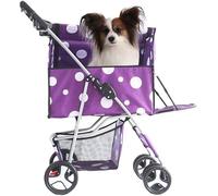 FELEA Dog Stroller pet Stroller Cats Detachable Stand and fold Lightweight Well Made Puppy with Basket Underneath