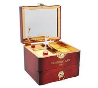 Felenny Jewellery Box for Girls Musical Vintage Jewellery Storage Box Small Music Jewellery Boxes with Ballerina Jewellery Storage Box with Drawer