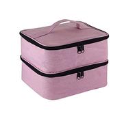 Felenny Nail Polish Organizer Bags Nail Polish Holder 30 Bottles Double Layer Design Manicure Tools Nail Polish Storage Bag Nail Dryer Carrying Case