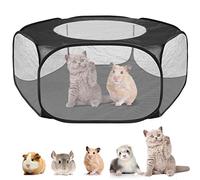 Felenny Pet Playpen Waterproof Bottom Portable Foldable Small Animal Fence Cage Tent with Zippered Cover for Hamster Chinchillas Guinea-Pigs