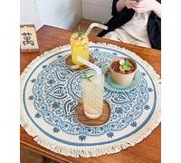 Felenny Round Placemat for Dinning Table 20 Mandala Placemat with Tassels Table Mat for Kitchen Table Tea Table