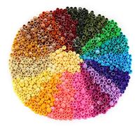 Feleph 1000PCS Multicolored Round Plates 1X1 Building Blocks MOC Pieces Dots Bulk Studs Accessories Compatible with Major Brand