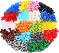 Feleph 1000PCS Multicolored Round Plates 1X1 Building Blocks MOC Pieces Dots Bulk Studs Accessories Compatible with Major Brand