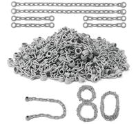 Feleph 80 PCS Chain Bricks Links Pack Light Gray Toy Set for 92338 30104 Parts and Pieces Accessories Building Blocks Compatible with Major Brand