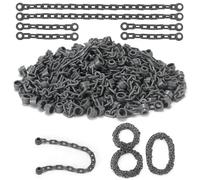 Feleph 80pcs Chain Bricks 5 Links and 21 Link Bulk Pack Dark Gray Toy Set for 92338 30104 Parts and Pieces Accessories Building Blocks
