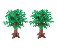 Feleph Large Trees Building Block Set Green Garden City Street Decor | 2 Pack Classic Bricks Kit 6.7 inches Height Big Tree for Park Forest Jungle Plant Botanical Scenery Kids Ages 4+
