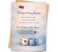 FeliBebe Romantic Birthday Card from Wife,Birthday Card and Gift for Husband, Boyfriend,Girlfriend, Happy Birthday Gifts Idea Decorations for Wife Fiance