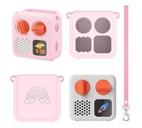 Feliciay Silicone Case Cover for Yoto Mini 2024, Protective Shell Box Skin Multi-Function Protector with Card Space and Shoulder Strap, Compatible with Flipper Zero Yoto Mini Plus Pokemon Go Plus