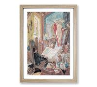 Felicien Rops Incantation Framed Print | A2 Oak Framed Wall Art | Ready to Hang | Modern Nature Picture | Living Room Bedroom Lounge Office