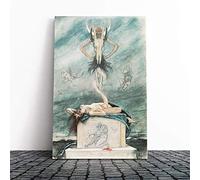 Felicien Rops Sacrifice from The Satanic Ones Canvas Print | Gallery Wrapped 30mm Frame Wall Art | 20x14 inches | Ready to Hang | Modern Picture | Living Room Bedroom Lounge Office