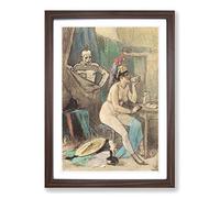 Felicien Rops The Circus Framed Print | A2 Walnut Framed Wall Art | Ready to Hang | Modern Nature Picture | Living Room Bedroom Lounge Office