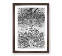 Felicien Rops The Scraps Framed Print | A2 Walnut Framed Wall Art | Ready to Hang | Modern Nature Picture | Living Room Bedroom Lounge Office